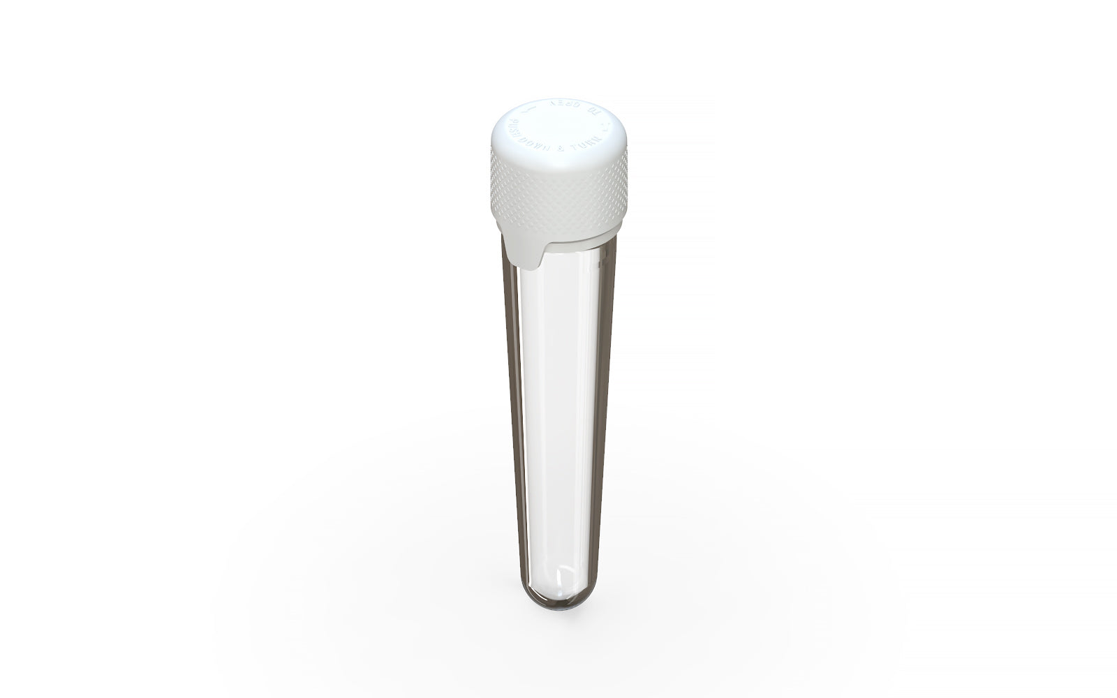 Aviator CR - Tube 100MM with Inner Seal & Tamper - Clear Natural (Transparent) with Opaque White Lid