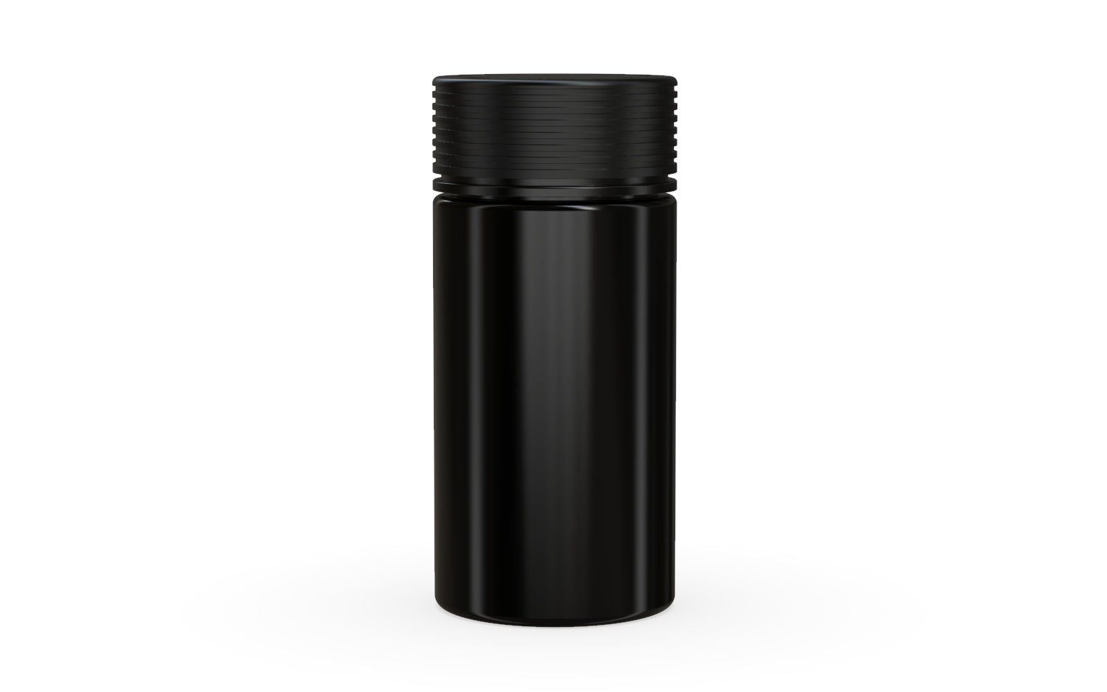 180CC/6FL.OZ Spiral CR - Container With Inner Seal & Tamper - Opaque Black With Opaque Black Lid