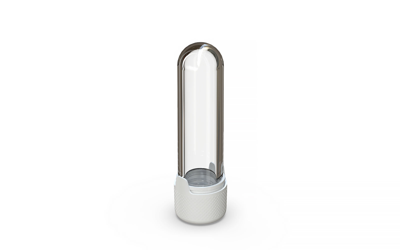 510 Cartridge Aviator CR Container Round Top - Clear Natural With Opaque Black Lid