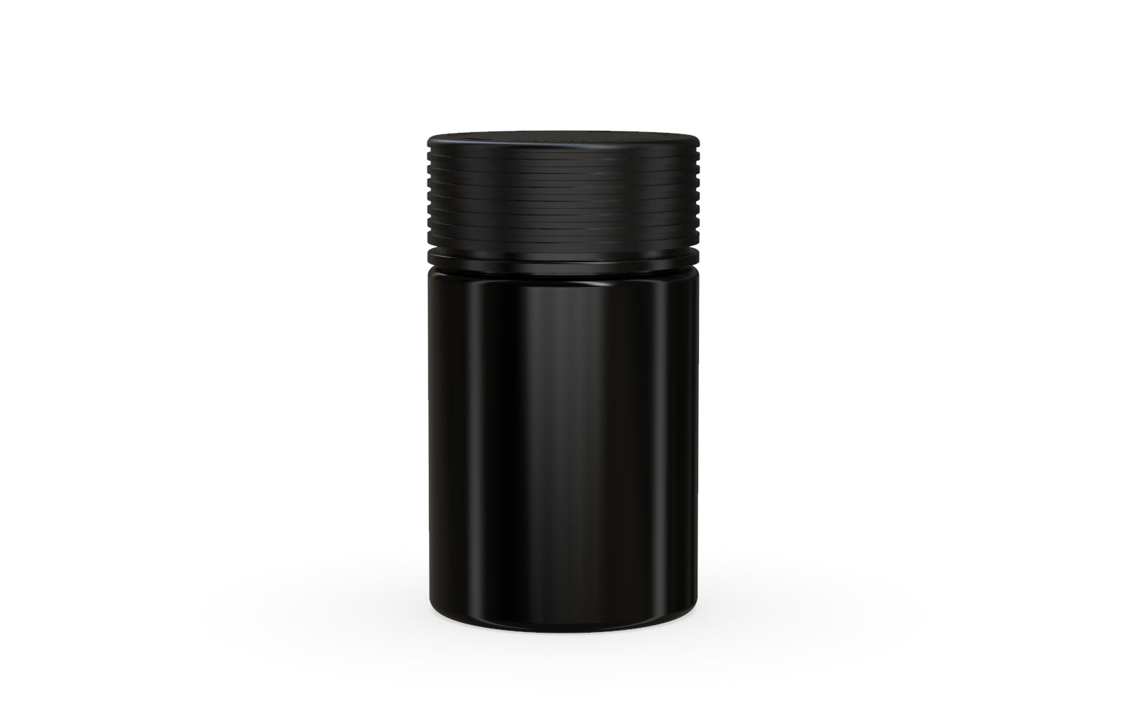 150CC/5OZ Spiral CR - Container With Inner Seal & Tamper - Opaque Black With Opaque Black Lid
