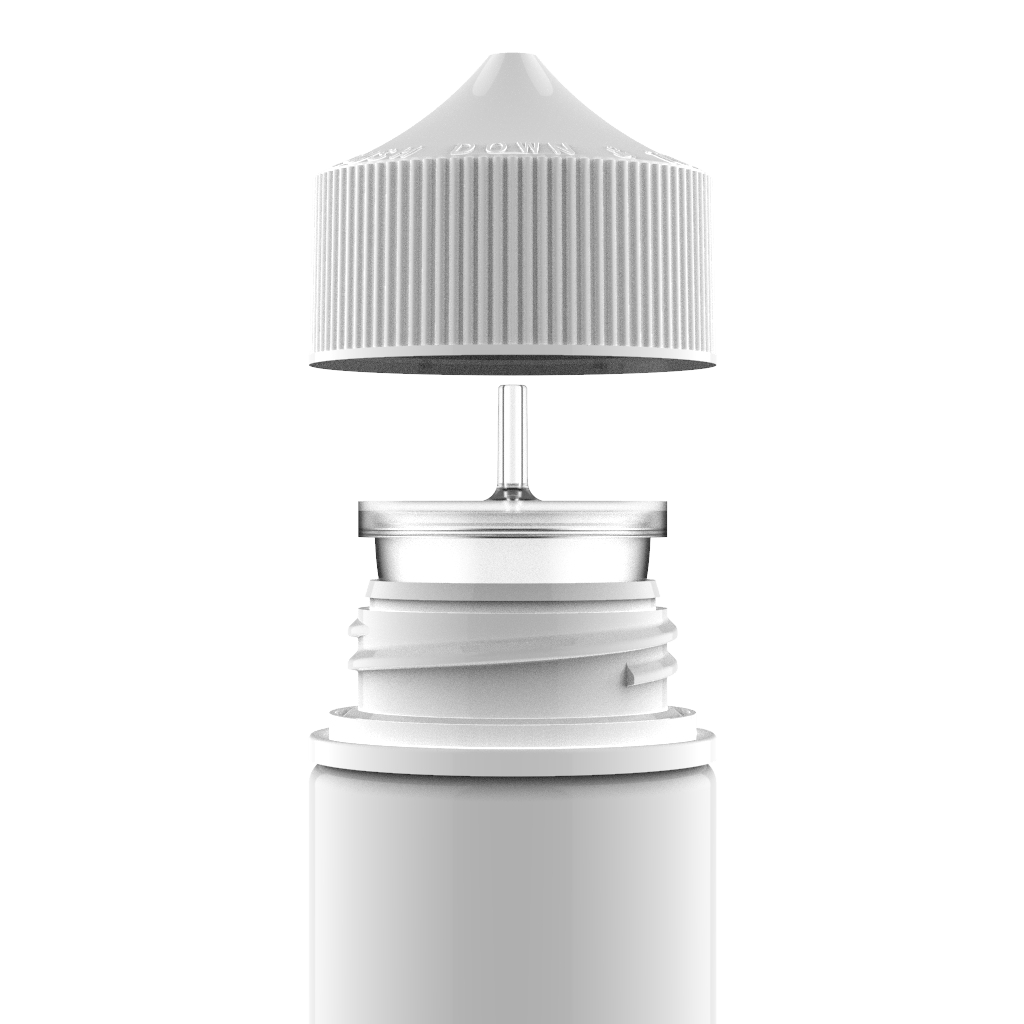 Chubby Gorilla - 120ML Unicorn Bottle - Solid White Bottle / White Cap - V3 - Copackr.com