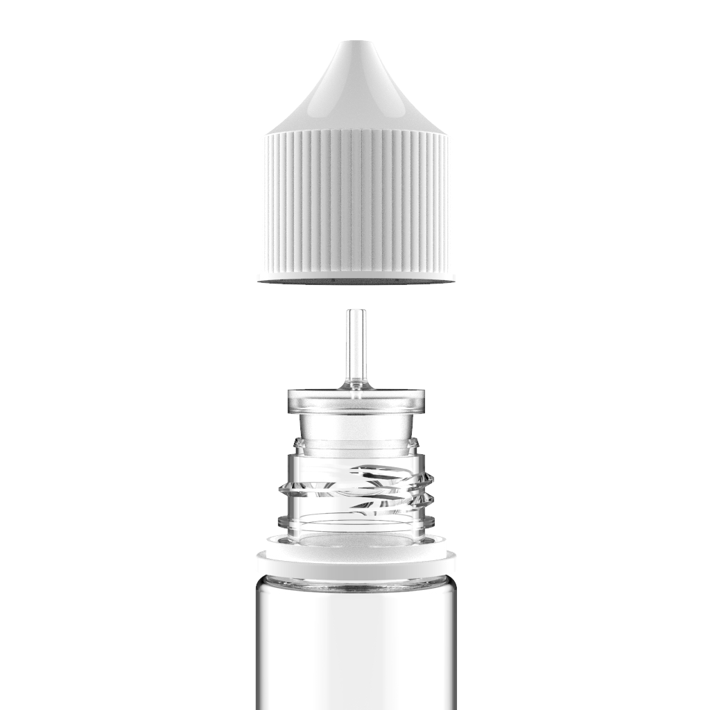 Chubby Gorilla - 30ML Stubby Unicorn Bottle - Clear Bottle / White Cap - V3 - Copackr.com